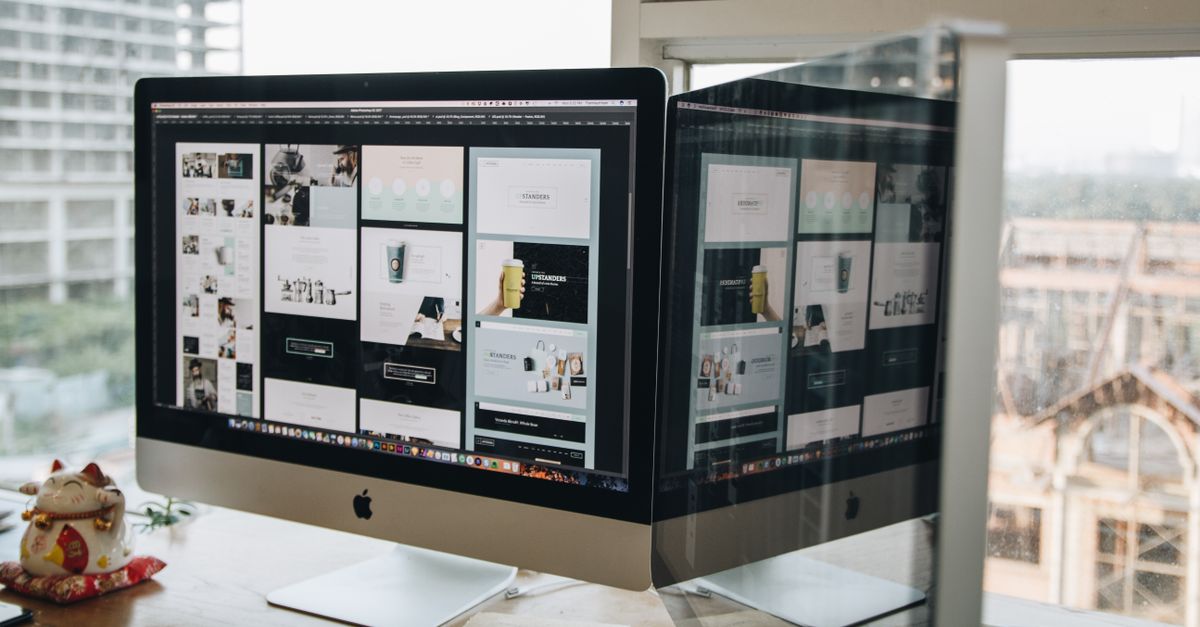 Création d'un site vitrine sur un écran d'ordinateur