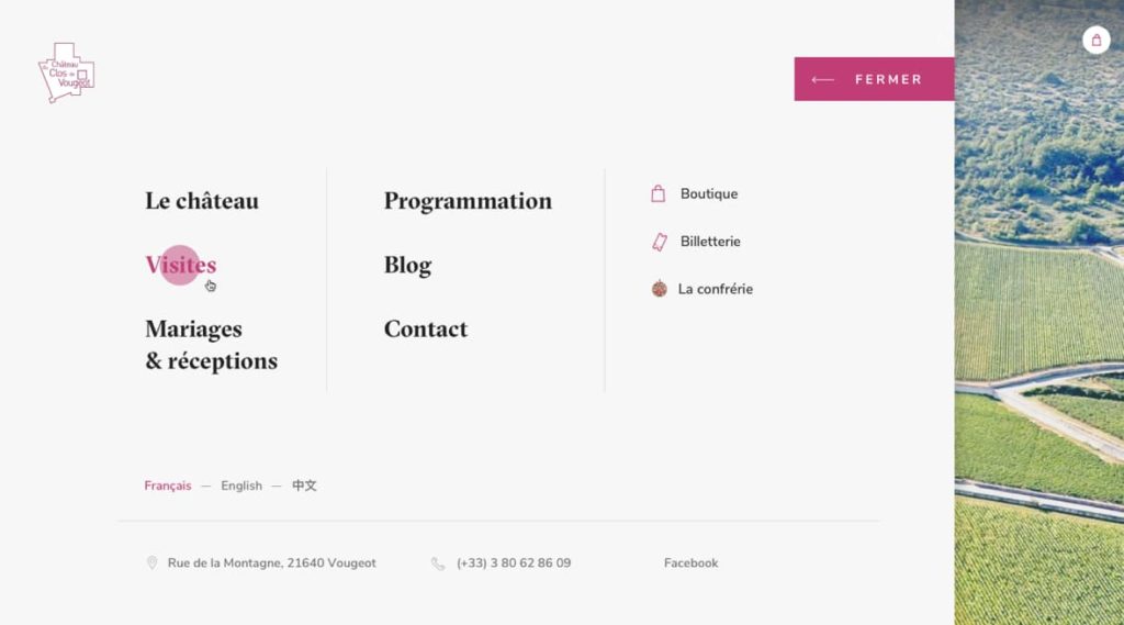 clos de vougeot menu clos-de-vougeot*menu